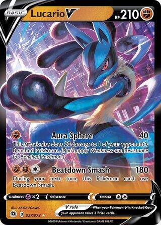 Lucario V 027 PR Deck Exclusive