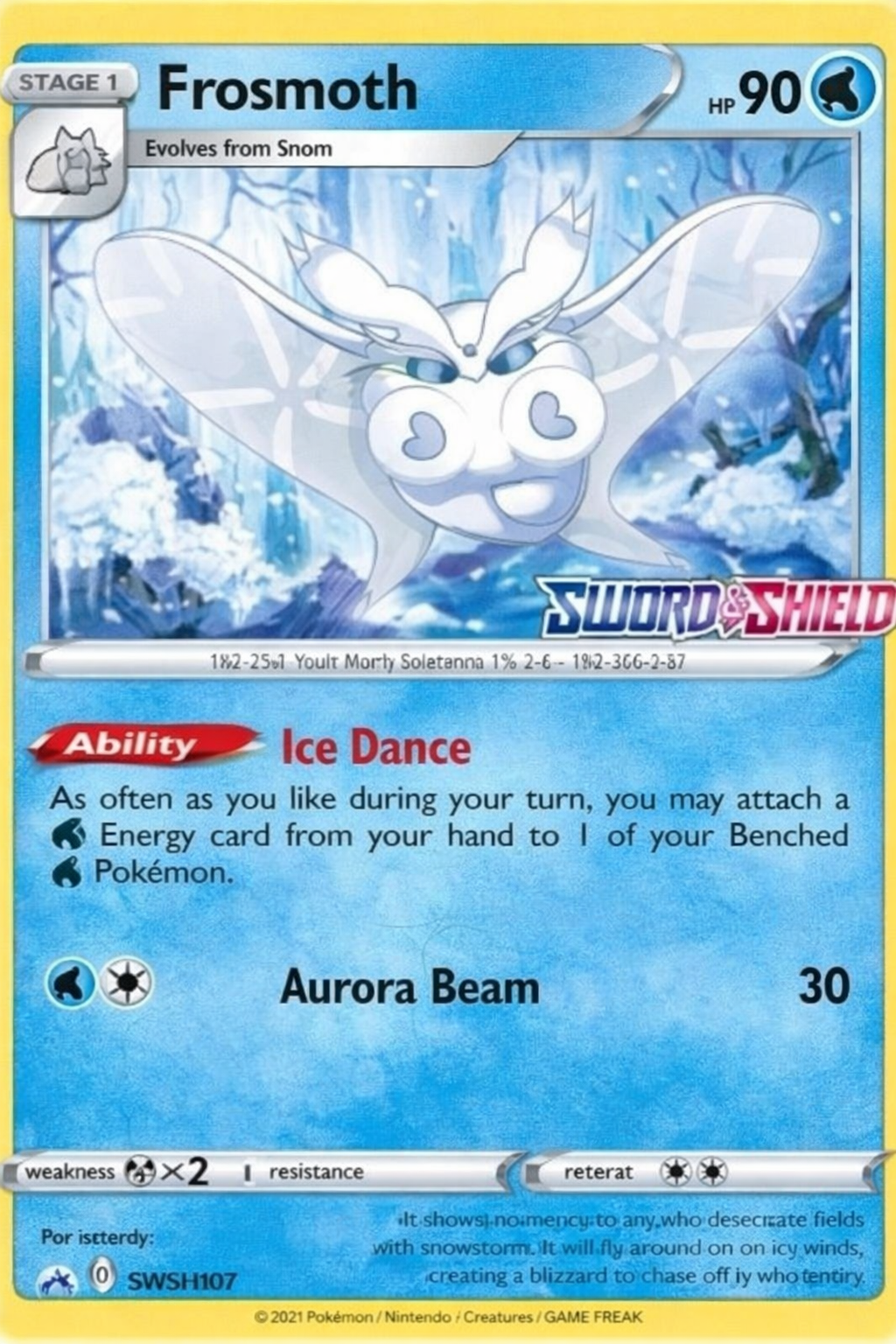 Frosmoth SWSH007 (Prerelease) SWSH Sword & Shield Promo Cards