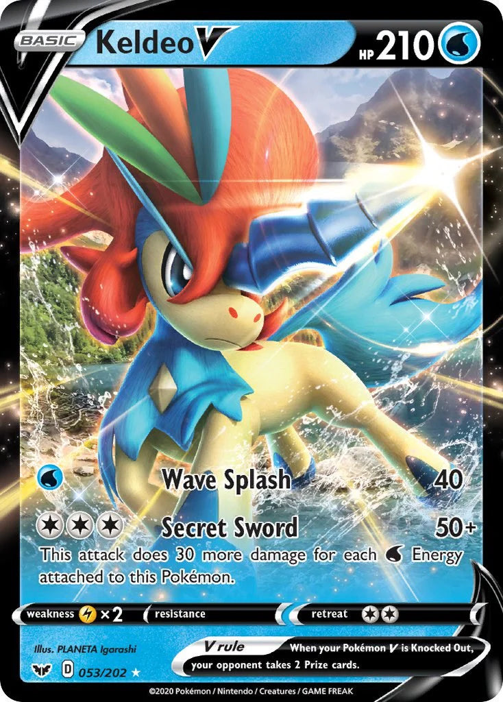 Keldeo V 053 SWSH01 Sword & Shield Base set