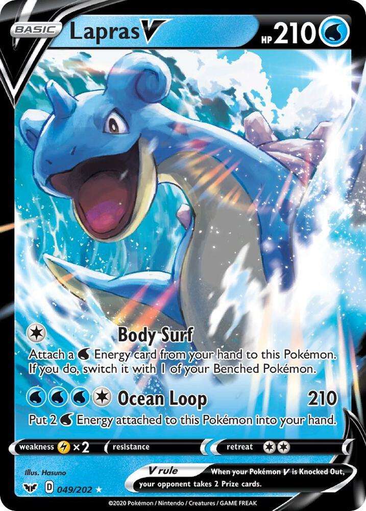 Lapras V 049 SWSH01 Sword & Shield Base Set