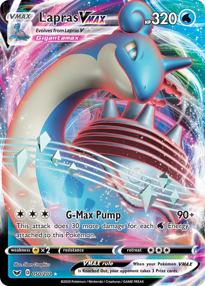 Lapras VMAX 050 SWSH01 Sword & Shield Base Set