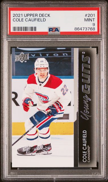 PSA 9 Cole Caufield Youg Guns