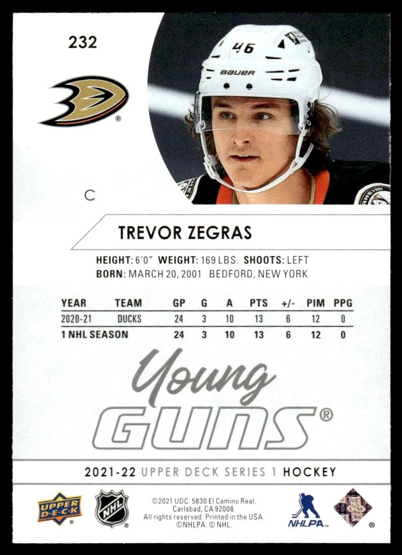 Trevor Zegras Young guns Upper deck